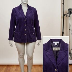 dressbarn Deep Purple Corduroy Blazer